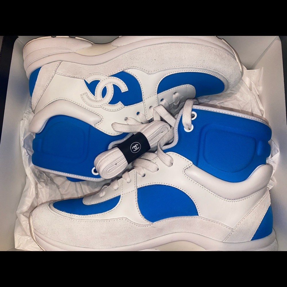 Chanel Blue Trainers